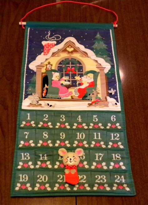 Vintage Avon Christmas Advent Calendar With Mouse